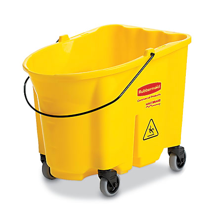 Rubbermaid® WaveBrake Plastic Bucket, 8 3/4 Gallons, , 17 1/2"H x 20 1/8"W x 16"D, Yellow