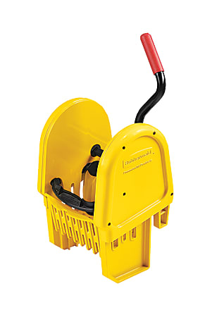 Rubbermaid® Commercial WaveBrake Steel And Plastic Down-Press Wringer, 27"H x 13 1/2"W x 13 1/4"D, Yellow