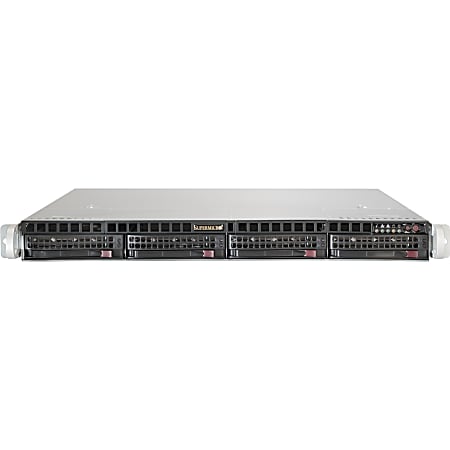 Supermicro SuperServer 6018R-MT Barebone System - 1U Rack-mountable - Intel C612 Express Chipset - Socket LGA 2011-v3 - 2 x Processor Support - Black - 512 GB DDR4 SDRAM DDR4-2133/PC4-17000 Maximum RAM Support - Serial ATA/600 RAID Supported Controller
