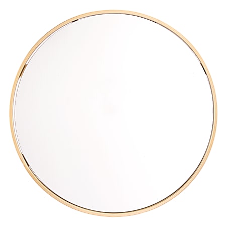 Zuo Modern Eye Round Mirror, 24 1/4"H x 24 1/4"W x 1"D, Gold