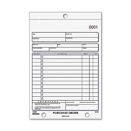 Rediform 2-part Carbonless Purchase Order Book - 50