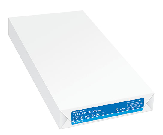 Office Depot® Multi-Use Printer & Copy Paper, White, Legal (8.5" x 14"), 500 Sheets Per Ream, 20 Lb, 96 Brightness, OD44128