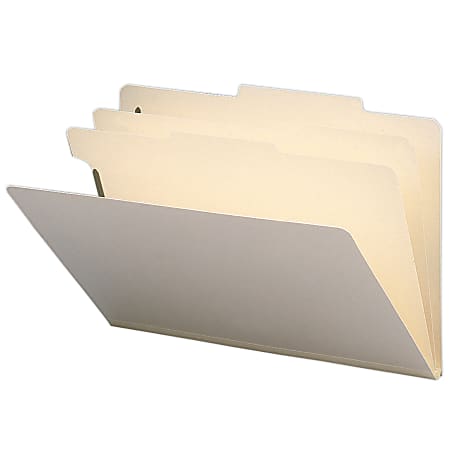 Smead® Manila Classification Folders, 2 Dividers, Legal Size, Box Of 10