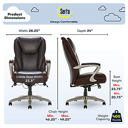 Serta hensley deals executive office chair