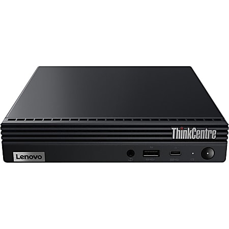 Lenovo ThinkCentre M60e 11LV004QUS Desktop Computer - Intel Core i3 i3-1005G1 Dual-core 1.20 GHz - 4 GB RAM- 1 TB HDD - Tiny - Black - Windows 10 Pro 64-bit - Intel UHD Graphics- 65 W