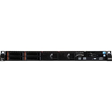 Lenovo System x x3550 M4 7914B3U 1U Rack Server - 1 x Intel Xeon E5-2609 v2 Quad-core (4 Core) 2.50 GHz - 4 GB Installed DDR3 SDRAM - 6Gb/s SAS, Serial ATA/600 Controller - 0, 1, 10 RAID Levels - 1 x 550 W