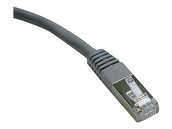 Eaton Tripp Lite Series Cat5e 350 MHz Molded Shielded (STP) Ethernet Cable (RJ45 M/M), PoE, Gray, 100 ft. (30.5 m) - Patch cable - RJ-45 (M) to RJ-45 (M) - 100 ft - STP - CAT 5e - molded, stranded - gray