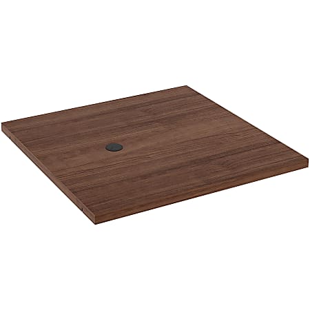 Lorell® Prominence Conference Square Table Top, 48"W, Walnut
