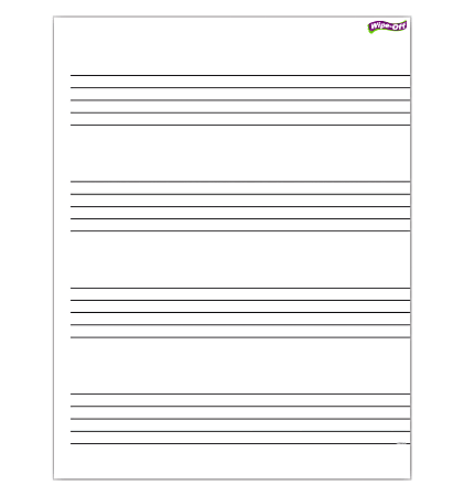 TREND Music Staff Paper Wipe-Off® Chart, 17" x