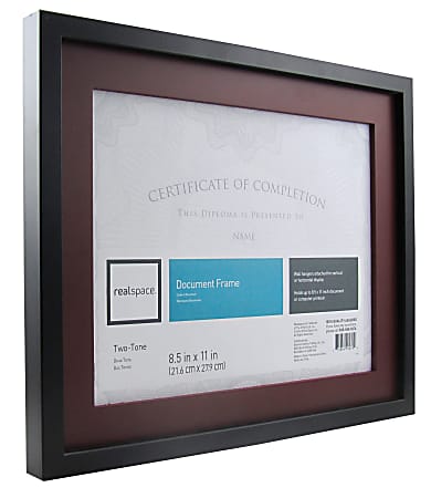 Realspace PhotoDocument Frame Gallery 11 x 14 With Mat BlackBrown ...