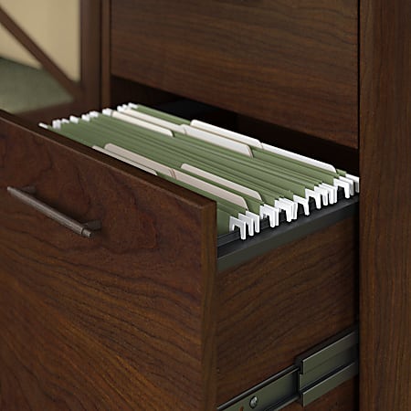 Bush furniture key west 2 drawer cheap lateral file cabinet in bing cherry
