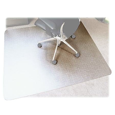 Floortex Polycarbonate Rectangular Chair Mat For Thick Carpet,