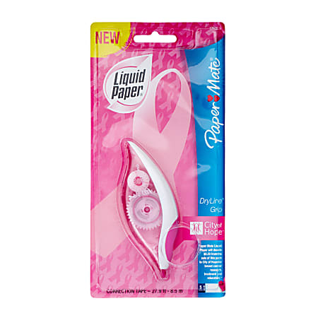 Paper Mate® Liquid Paper® DryLine® Pink Ribbon Correction Tape, 1 Line x 314"