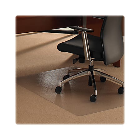 Floortex Polycarbonate Rectangular Chair Mat For Thick Carpet, 35" x 47", Clear