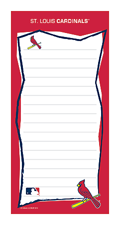 Markings by C.R. Gibson® Magnetic Listpad, 4 1/2" x 9 1/4", St. Louis Cardinals