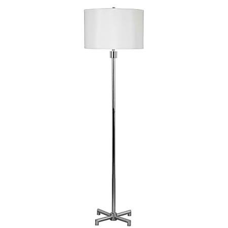 Kenroy Rogue Floor Lamp, 58"H, Silver