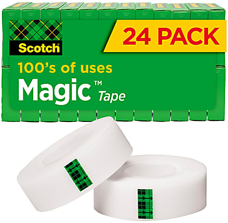 Scotch® Magic™ Invisible Tape, 3/4" x 1000", Clear, Pack of 24 rolls