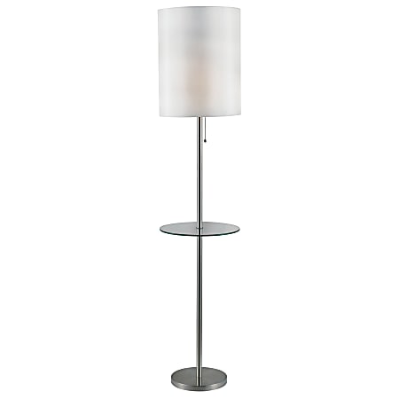 Kenroy Exhibit Floor Lamp, 65"H, Silver