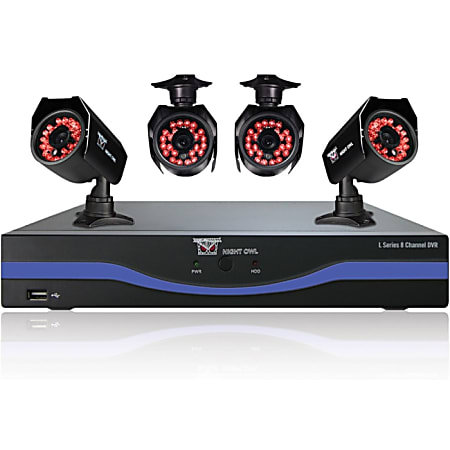 Night Owl B-L85-4624 8-Channel Surveillance System With 4 Cameras