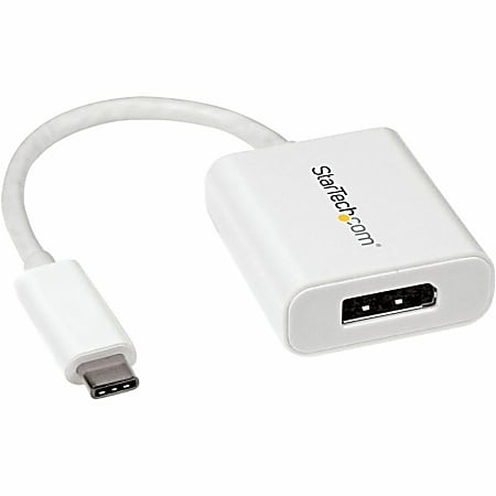 StarTech.com USB C to DisplayPort Adapter 4K 60Hz - USB Type-C to DP 1.4 Monitor Video Converter (DP Alt Mode) - CDP2DPW