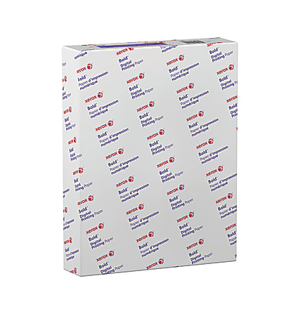 Xerox® Bold Digital™ Printing Paper, 1 Ream, Letter Size, 100 (U.S.) Brightness, 80 Lb Cover (216 gsm), FSC® Certified, Ream Of 250 Sheets - 3R11770