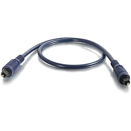 C2G Velocity Series 16.4ft TOSLINK Optical Digital Audio Cable - M/M - Toslink Male - Toslink Male - 16.4ft - Blue
