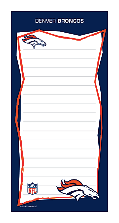 Markings by C.R. Gibson® Magnetic Listpad, 4 1/2" x 9 1/4", Denver Broncos