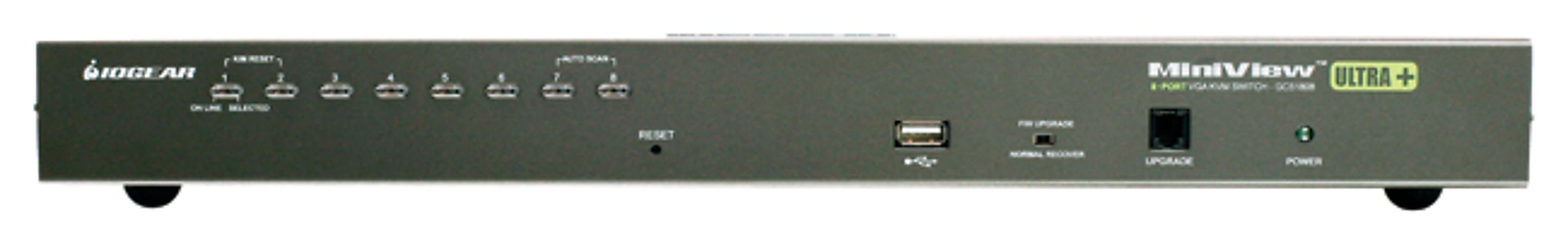 IOGEAR 8-Port USB PS/2 Combo VGA KVM Switch with PS/2 KVM Cables - 8 Computer(s) - 1 Local User(s) - 2048 x 1536 - 1 x USB - Rack-mountable - 1U