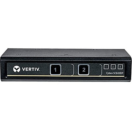 Vertiv Cybex SC800 Secure Desktop KVM | 2 Port Single-Head | DP in/DP out - 4K UHD | NIAP PP 3.0 Compliant | Audio/USB | Secure Isolated Channels | 3-Year Full Coverage Factory Warranty - Optional Extended Warranty Available
