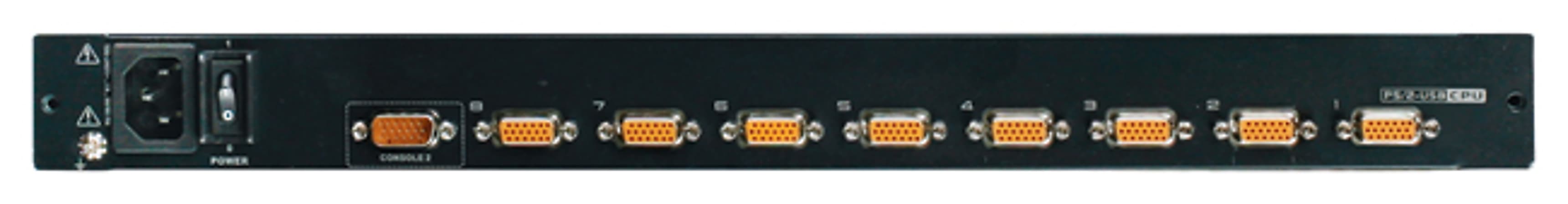 IOGEAR 8-Port USB PS/2 Combo VGA KVM Switch with Cables - 8 Computer(s) - 1 Local User(s) - 2046 x 1536 - 1 x USB - Rack-mountable - 1U - TAA Compliant