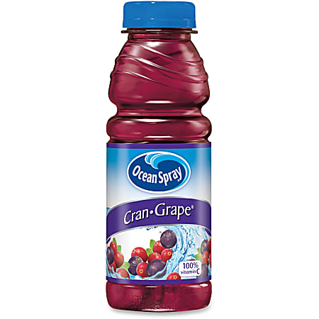 Ocean Spray Cran-Grape Juice Drink - 15.20 fl oz (450 mL) - Bottle - 12 / Carton