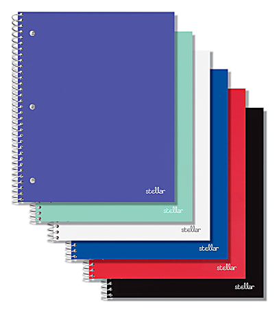 Office Depot Brand Stellar Notebook With Spine Cover 6 x 9 12 3 Subject  College Ruled 120 Sheets Black - Office Depot