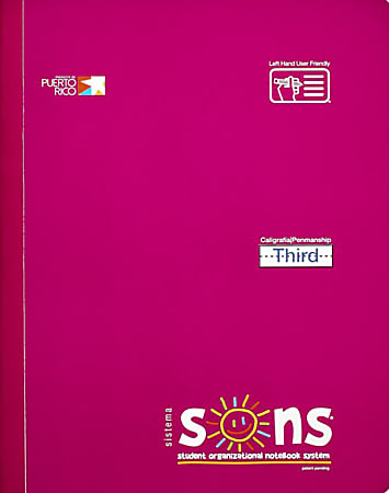 SONS System Third Notebooks, 9-3/4" x 7-1/2", 1 Subject, Primary Rule, 200 Sheets, Violet