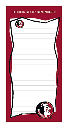 Markings by C.R. Gibson® Magnetic Listpad, 4 1/2" x 9 1/4", Florida State Seminoles
