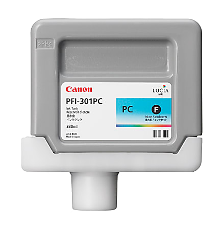 Canon PFI-301PC Photo Cyan Ink Cartridge (1490B001AA)