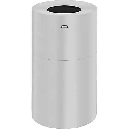 Rubbermaid Commercial Atrium Open Top Waste Container - 21 gal Capacity - Durable, Corrosion Resistance, Fire-Safe - 32" Height x 18" Width x 18" Depth - Aluminum - 1 Each