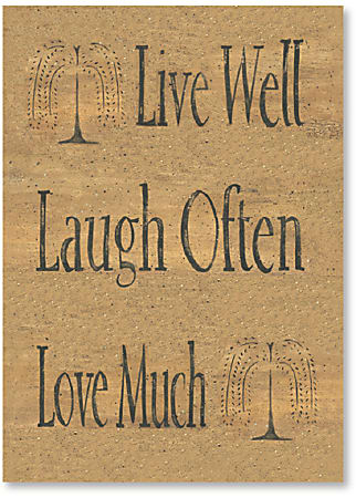 Viabella Birthday Greeting Card With Envelope, Live Well, 5" x 7"