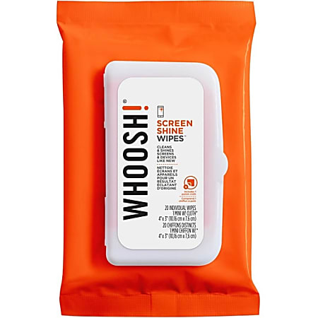 WHOOSH! Electronic Wipes for All Screens and Tech Devices, 70 Count -  Computer, Laptop and TV Screen Cleaner Wipes - Best for Car Screen,  MacBook
