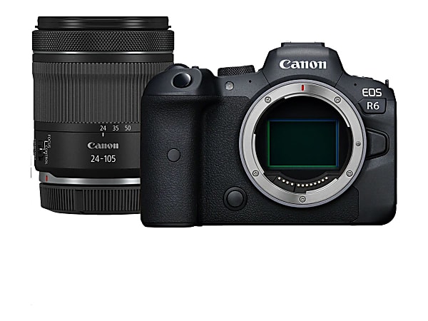 Canon EOS R6 20.1 Megapixel Mirrorless Camera with Lens - 0.94" - 4.13" - Autofocus - 3" Touchscreen LCD - 4.3x Optical Zoom - Sensor-shift (IS) - 5472 x 3648 Image - 3840 x 2160 Video - HD Movie Mode - Wireless LAN