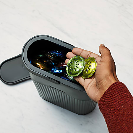 Nespresso Recycling Bin 13 5 16 H x 8 1 2 W x 3 15 16 D Black