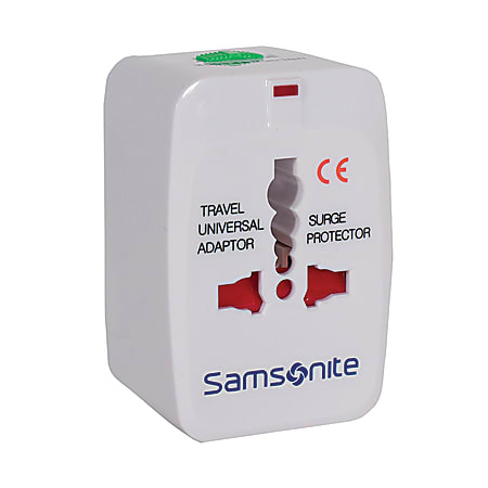 Samsonite Power Adapter World Wide White - Office Depot