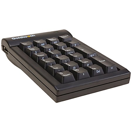 Goldtouch USB Numeric Keypad, 22 Keys, Black