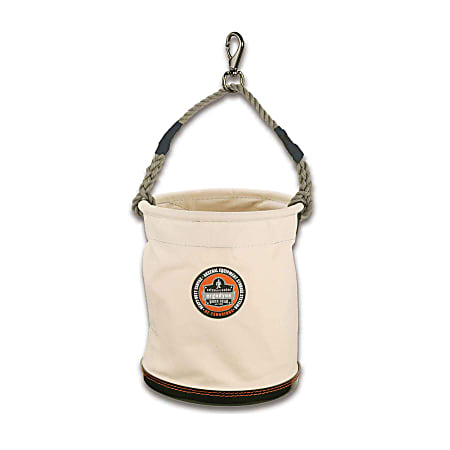 Ergodyne Arsenal 5743 Plastic-Bottom Bucket With Swivel Clip, 15" x 12-1/2", White