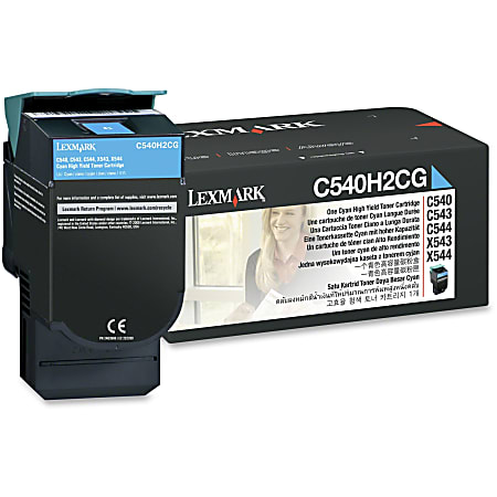 Lexmark™ C540H2CG High-Yield Cyan Toner Cartridge