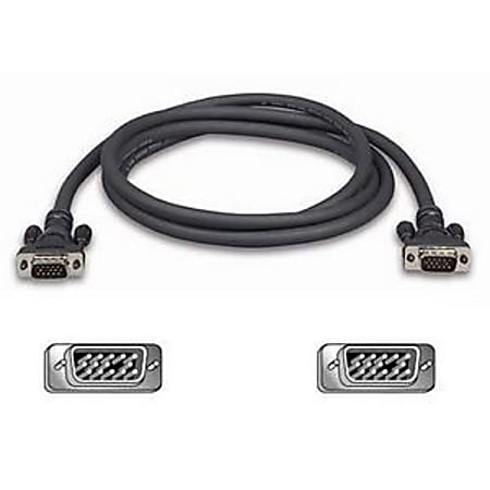 Belkin PRO Series High-Integrity VGA/SVGA Monitor Replacement Cable - HD-15 Male - HD-15 Male - 25ft - Black