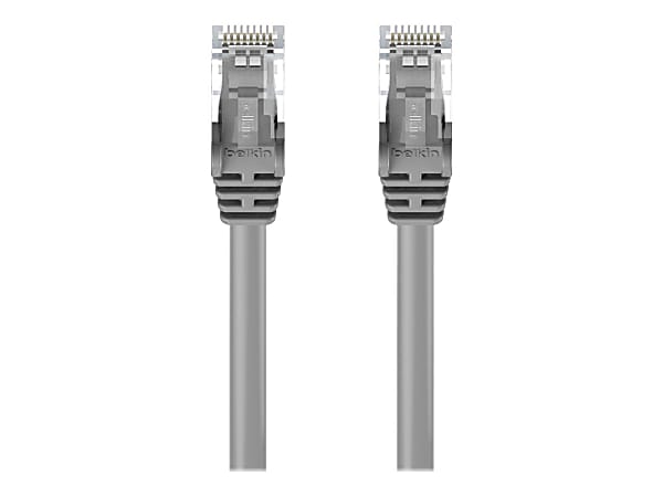 Belkin 7ft CAT6 Ethernet Patch Cable Snagless, RJ45, M/M, Gray - Patch cable - RJ-45 (M) to RJ-45 (M) - 7 ft - UTP - CAT 6 - molded, snagless - gray - for Omniview SMB 1x16, SMB 1x8; OmniView SMB CAT5 KVM Switch