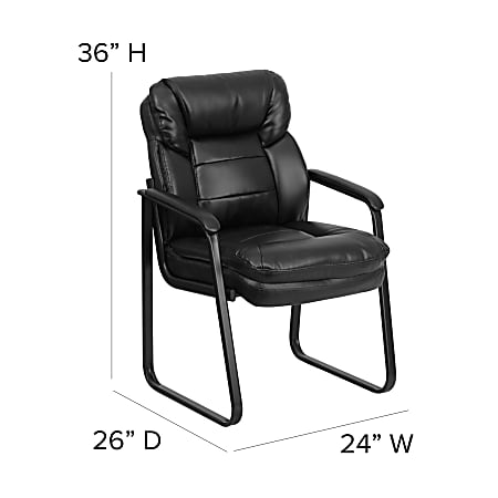 Flash Furniture LeatherSoft Faux Leather Sled Base Side Chair