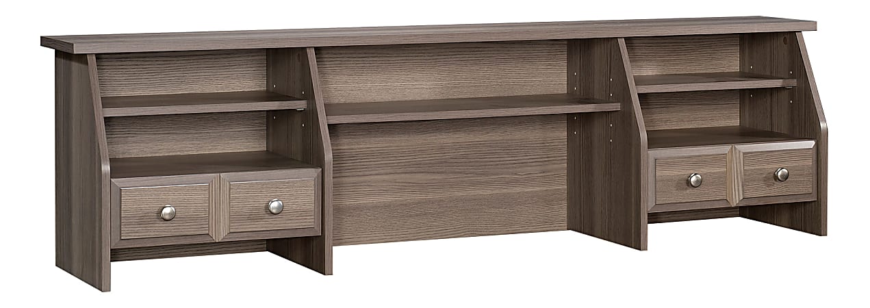 Sauder® Shoal Creek Organizer Hutch, 17-7/8"H x 65-1/8"W x 12-3/4"D, Diamond Ash