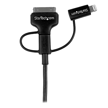 StarTech 1m 3 ft Black Apple 8 pin Lightning or 30 pin Dock