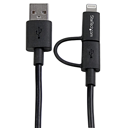 Startech .com Black Apple 8-pin Lightning Connector to Micro USB Adapter  for iPhone / iPod / iPadCharge or Sync your iPhone, iPod, or iPad  USBUBLTADPB - Corporate Armor